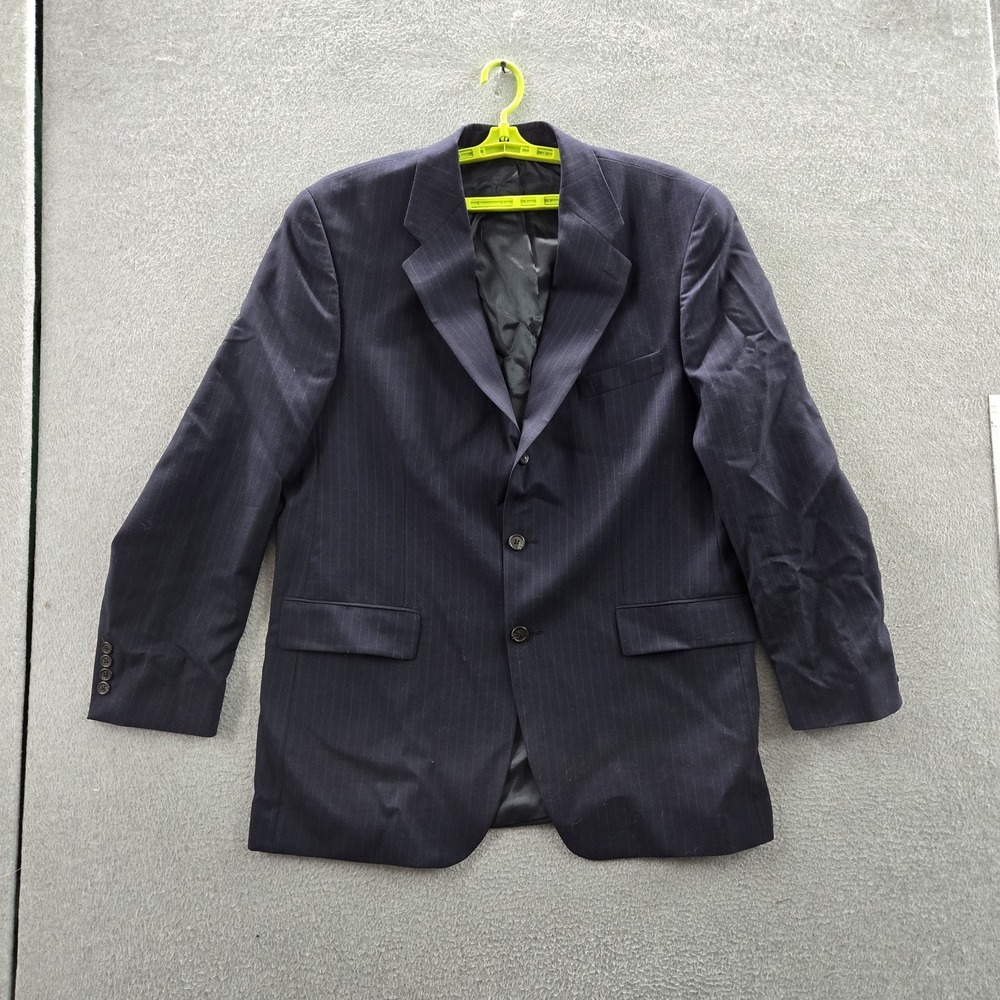 VINTAGE Chaps Ralph Lauren Men Blazer 44T Navy Wool Suit Jacket